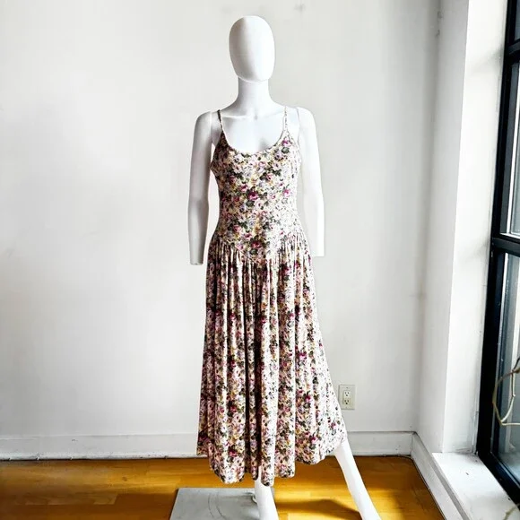 Vintage 90s Models Centre Floral Dress and Bolero Jacket Set S - Picture 3 of 13